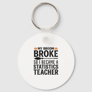 Grappige statistieken leraar Halloween citaat ontw Sleutelhanger