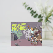 Grappige Steegkatten Voegen de Naam Graffiti Verja Briefkaart (Staand voorkant)