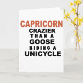 Grappige Steenbok Verjaardag Kaart (Gele Bloem)