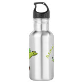 Grappige stegosaurus dinosaurus cartoon waterfles  (Achterkant)