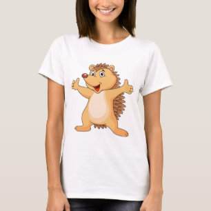 Grappige stekelvarken cartoon t-shirt