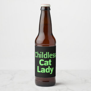 Grappige Stem Kat Dame Zonder Kinderen 2024 Bier Etiket