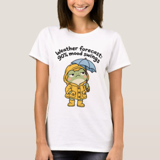 Grappige Stemming Schommelingen Weerbericht Cartoo T-shirt