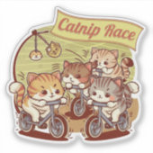 Grappige Sticker met Schattigee kleine Kittens op (Voorkant)