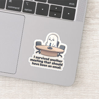 Grappige sticker voor zakelijke vergadering met sp