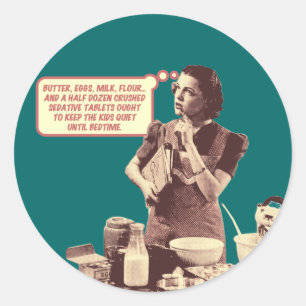 Grappige Stickers - Retro Moeder Slaapcaca