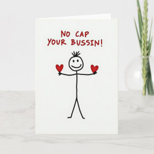 Grappige Stickman Geen Cap Beste Kaart