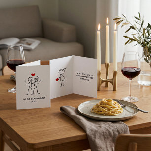 Grappige Stickman Liefdeskaart – Gelukkig dat ik j Kaart