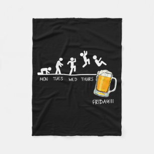 Grappige Stickman Springende Bier Dagen Van De Wee Fleece Deken