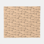Grappige stokfiguren overal op print fleece deken (Voorkant (Horizontaal))