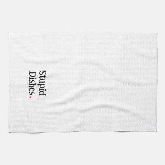 Grappige stomme gerechten keukenhanddoek (Horizontaal)