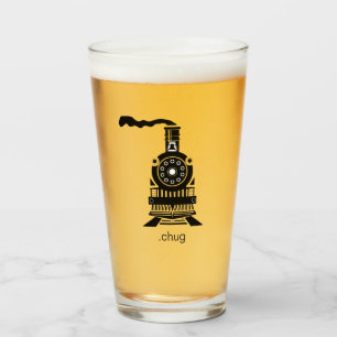 Grappige stoommachine trein & locomotief liefhebbe glas