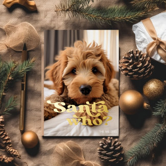 Grappige Stoute Braaf Honden Huisdier Minimalistis Folie Feestdagenkaart