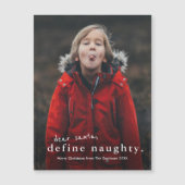 Grappige Stoute Foto Kerst Vakantiekaart (Voorkant)