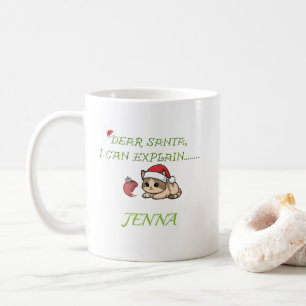 Grappige Stoute Kat Kerst Koffiemok