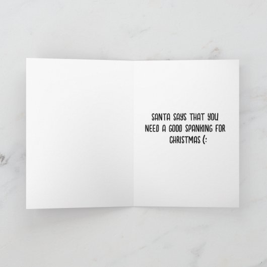 GRAPPIGE STOUTE KERSTKAART VOOR VROUW KAART (Binnen)