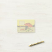 Grappige  strand paraplu lieverdjes post-it® notes (Op bureau)
