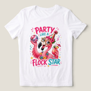 Grappige strand roze flamingo strand Tri-Blend shirt