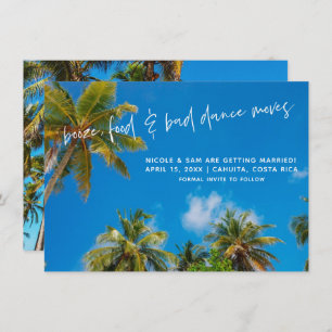 Grappige Strand Trouwfoto Bewaar de datum Save The Date