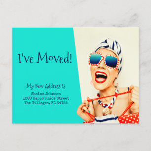 Grappige stranddame die ik heb verplaatst briefkaart