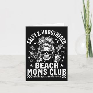 Grappige strandmoederclub skelet zuur en onverstoo kaart