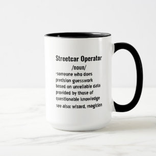 Grappige Streetcar Operator Definitie geschenken Mok