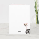 Grappige struisvogel dag verjaardag kaart (Achterkant)