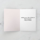 Grappige struisvogel dag verjaardag kaart (Binnen)