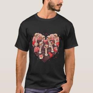 Grappige Struisvogel Hart Valentijn Struisvogel Vr T-shirt
