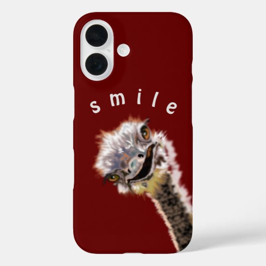 Grappige struisvogel iPhone Case (Achterkant)