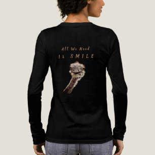 Grappige Struisvogel Tri-Blend Shirt