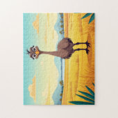 Grappige struisvogelpuzzel legpuzzel (Verticaal)