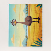 Grappige struisvogelpuzzel legpuzzel (Verticaal)