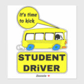 Grappige Student Driver - Rookie Driver Bus & Auto Sticker (Vel)