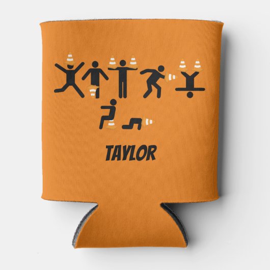 Grappige Student Graduation Party Traffic Kegelgra Blikjeskoeler (Voorkant)