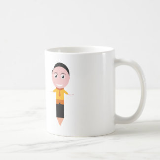 Grappige Studie Buddy - Potlood Karakter Ontwerp Koffiemok