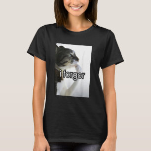 grappige suffe kat meme ik ben vergeten cringe bra t-shirt