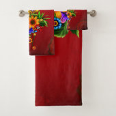 Grappige suiker schedel vogel bad handdoek (Insitu)