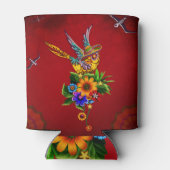 Grappige suiker schedel vogel blikjeskoeler (Achterkant)