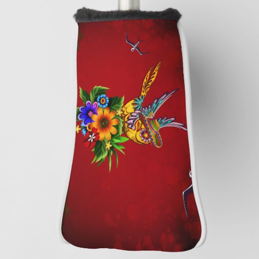 Grappige suiker schedel vogel golfheadcover (Draai 90)