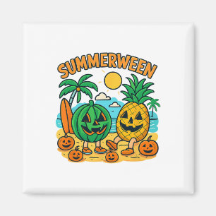 Grappige Summerween Schattigee watermeloen en anan Magneet