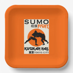 Grappige Sumo Wrestler Papieren Bordje