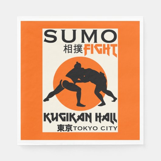 Grappige Sumo Wrestler Servet (Voorkant)