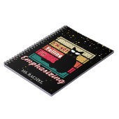 Grappige Sunset Grid Cat Lover leraar Notitieboek (Linkerzijde)