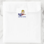 Grappige Super Pap Vierkante Sticker (Tas)