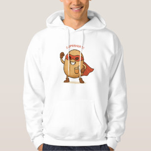 Grappige Superheld Aardappel Cartoon Pullover Hood