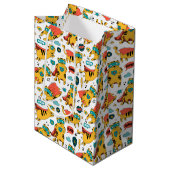 Grappige superheld kat medium cadeauzakje (Voorkant Gekanteld)
