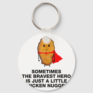Grappige Superheld Kipnugget Kipnuggets Shirt Sleutelhanger