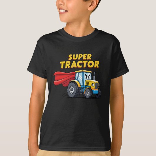 Grappige Superheld Tractor T-shirt (Voorkant)