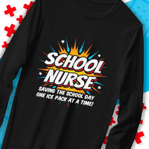 Grappige Superhero School Verpleegkundige Waarderi T-shirt